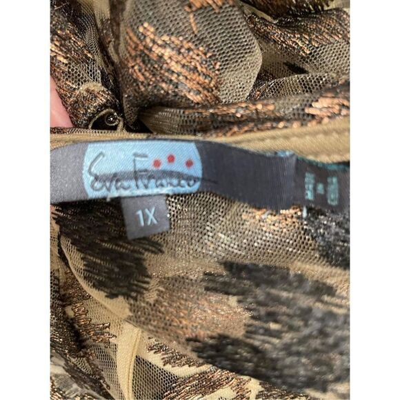 Anthropologie x Eva Franco Sheer Leopard Top Size 1X - Picture 7 of 7